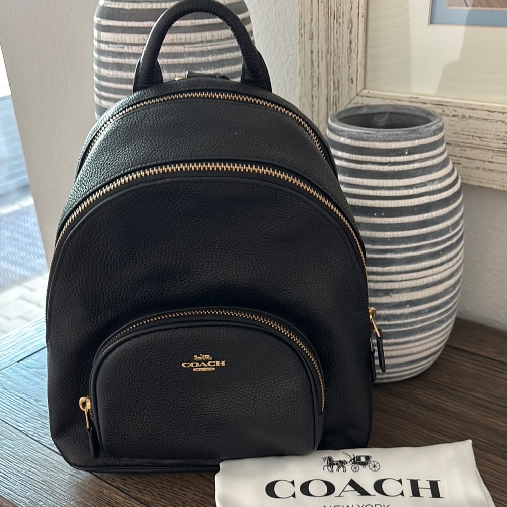 Coach Carrie 23 Backpack Black NWT